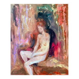 Sitting Nude by Murat Kaboulov