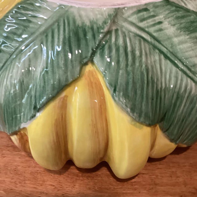Mid 20th Century Ceramic Centerpiece Serving Banana Bowl Hand-Crafted Japan For Sale - Image 9 of 11