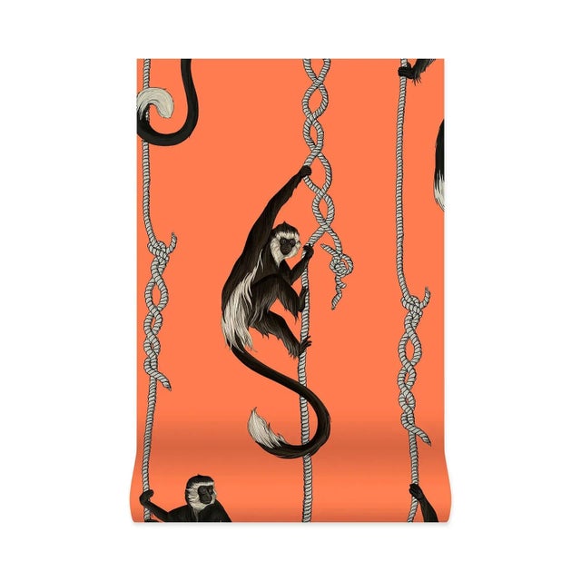 House of Hackney House of Hackney Troop Wallpaper - Salamander Orange For Sale - Image 4 of 4