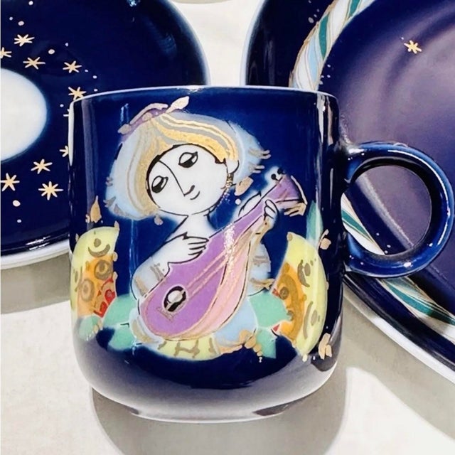 Metal Vintage 1970s Rosenthal 1001 Nights Bjorn Wiinblad Demitasse Set Cups Saucers - Ser of 20 For Sale - Image 7 of 12