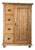 Rustic Farmhouse Bread Cabinet in Wood For Sale