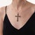 This beautiful Edwardian diamond cross necklace is a romantic antique jewel from the 1910’s, featuring an old European cut...