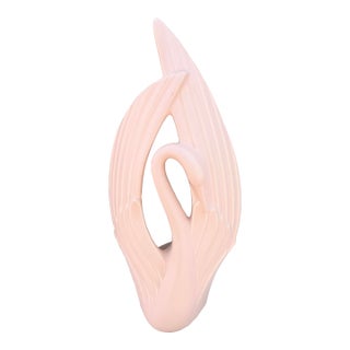 Postmodern Gloss Pink Ceramic Swan Sculpture by Haeger For Sale