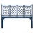 David Francis Chippendale Platform Bed King, Navy Blue For Sale - Image 4 of 8