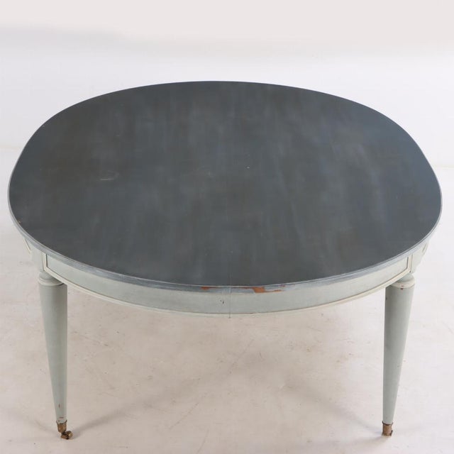 Neoclassical A Large French Directoire Style Painted Dining Table, C. 1940. For Sale - Image 3 of 4