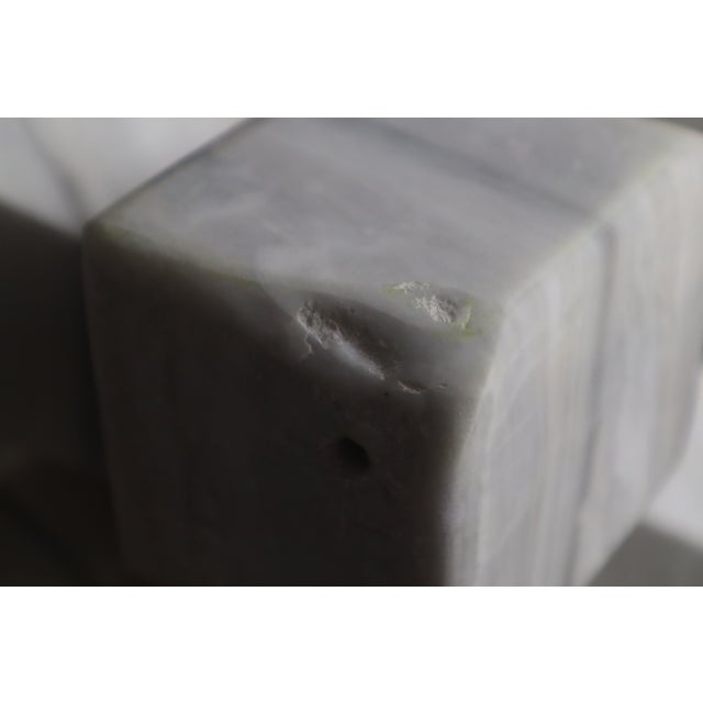 Double Cross Sculpture in White Italian Marble, 1980s For Sale - Image 11 of 18