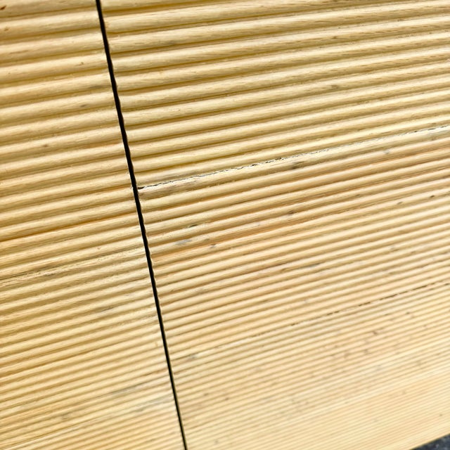 Postmodern Chrome and Ribbed Wood Credenza For Sale - Image 12 of 12