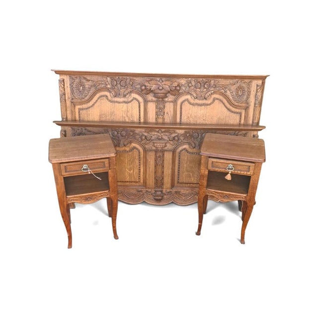 Normandy Oak Bedroom Set, 1890, Set of 4 For Sale - Image 13 of 13