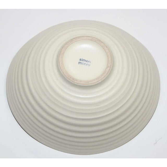 Simon Moore Studio White Hand Made Pottery Bowl For Sale In Palm Springs - Image 6 of 13
