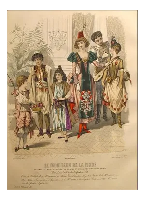 1885 Moniteur De La Mode, Parisian Ladies Fashion (Plate 52-1885)