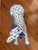 Ceramic Vintage Andrea by Sadek Herend Style Fishnet, Blue and White Dog Figurine For Sale - Image 7 of 7