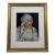 Vintage Original Pastel Portrait Painting of Japanese Woman in Kimono For Sale