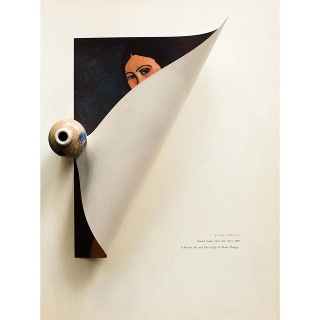 Amedeo Clemente Modigliani 1950s After Amedeo Modigliani, "Seated Nude" First Edition Full-Color Print For Sale - Image 4 of 8