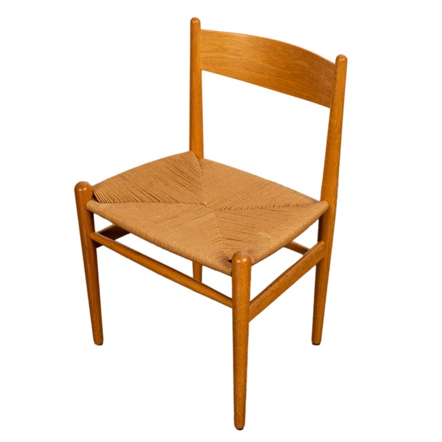 1960s Mid Century Hans Wegner Set of 4 Beech Danish Cord Dining Chairs Carl Hansen & Søn For Sale - Image 9 of 12
