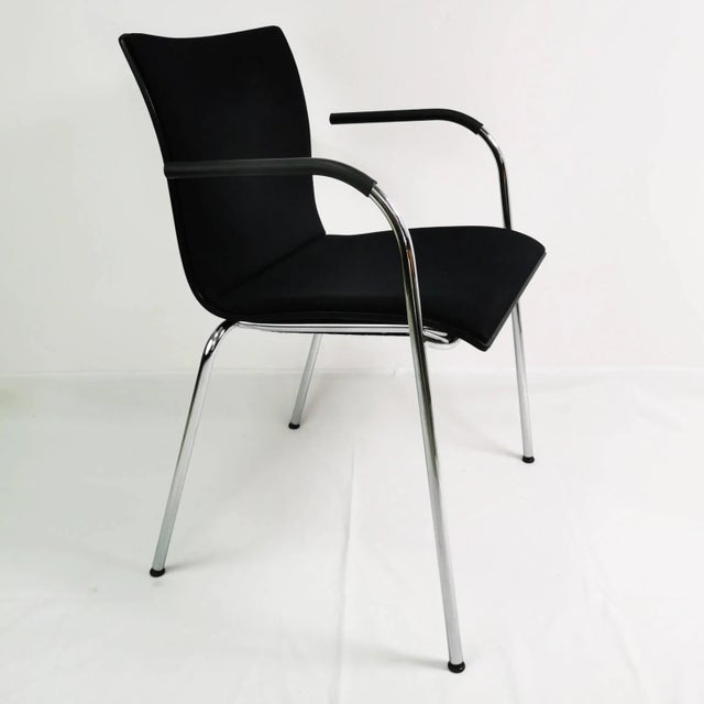 Black Minimalist German Chair by T. Wagner & D. Loff for Thonet For Sale - Image 8 of 8