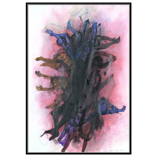 Message us to inquire about custom framing options! (Included for free with every purchase) The artwork here, "Dancing...