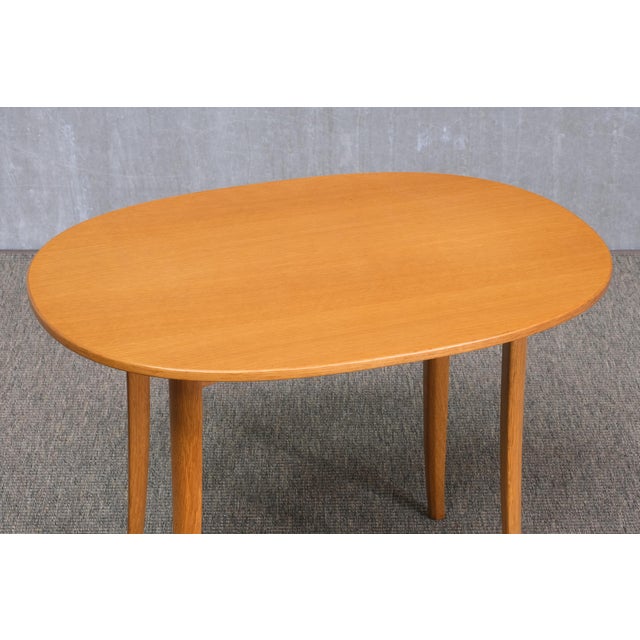 Ovalen Side Tables in Oak by Carl Malmsten for Carl Löfving, Sweden, 1960s, Set of 2 For Sale - Image 8 of 13