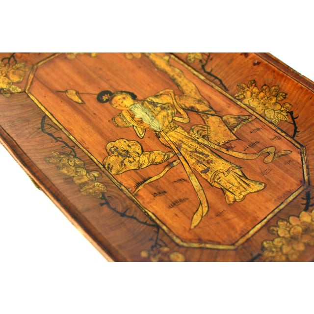 19th Century Chinese Fruit Tray Basket Gilt Painted For Sale - Image 11 of 13