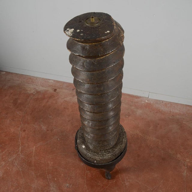 Wooden Grape Wine Press Screw with Support, Italy, 19th Century For Sale - Image 6 of 18