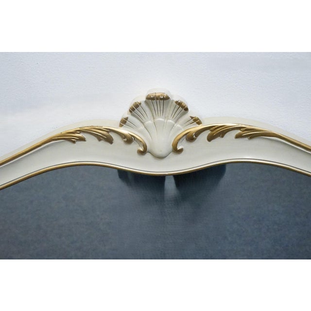 Drexel Drexel Furniture Touraine Collection Custom Cream Painted Country French Provincial 44" Mirror 200-230-1 For Sale - Image 4 of 7