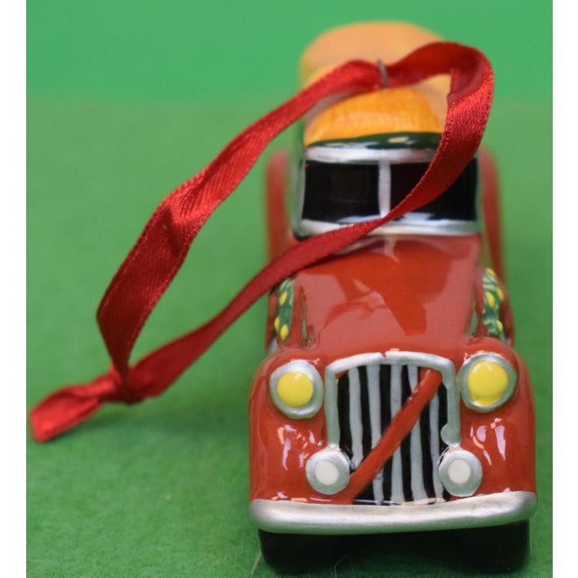 White Box Set X 3 Ralph Lauren Ceramic Classic Roadsters Christmas Ornaments (New W/ Tartan Box) For Sale - Image 8 of 14