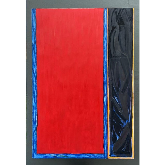 Monumental Sharon Gold Color Block Abstract Painting For Sale - Image 11 of 15