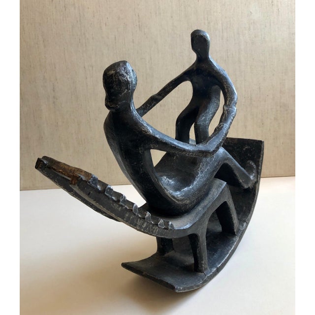 Black Unknown, In the style of Henry Moore, Mother and Child in Rocking Chair, c.1950s For Sale - Image 8 of 12