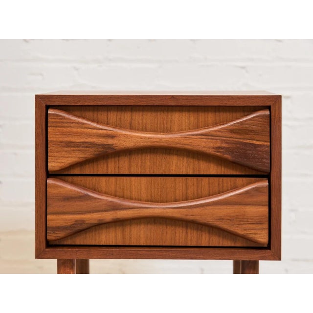 Sculpted Nightstand in American Walnut For Sale - Image 9 of 12