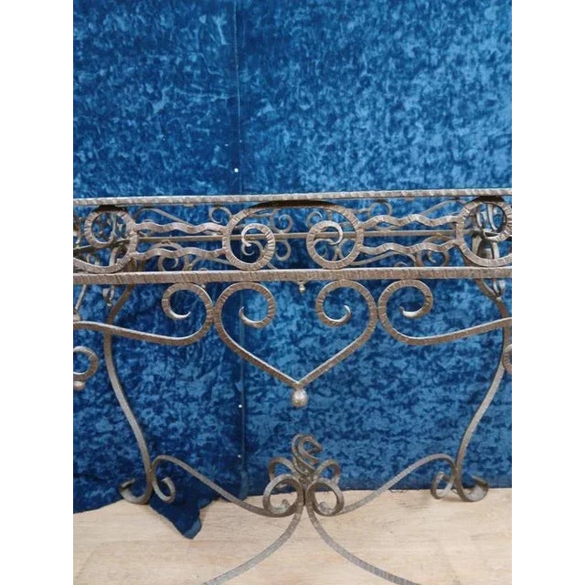 Art Deco Hammered Iron Ceremony Table, 1940 For Sale - Image 4 of 7