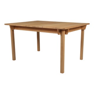 Dining Table in Oak with Extension Leaf. Getama by Hans J. Wegner for GETAMA, 1970s For Sale