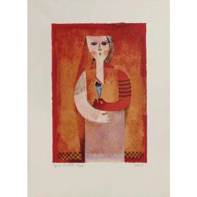 Samy BRISS ILLEANA 1975 lithograph on Arches paper signed and numbered in pencil published by : Galerie Romanet edition :...