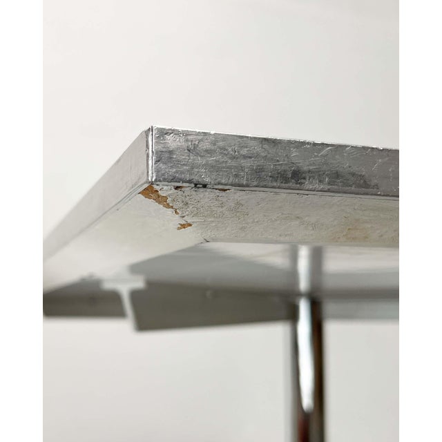 Metal Mid-Century Modern Danish Minimalist Table by Piet Hein, Bruno Mathsson, Arne Jacobsen for Fritz Hansen, 1980s, 1984 For Sale - Image 7 of 18