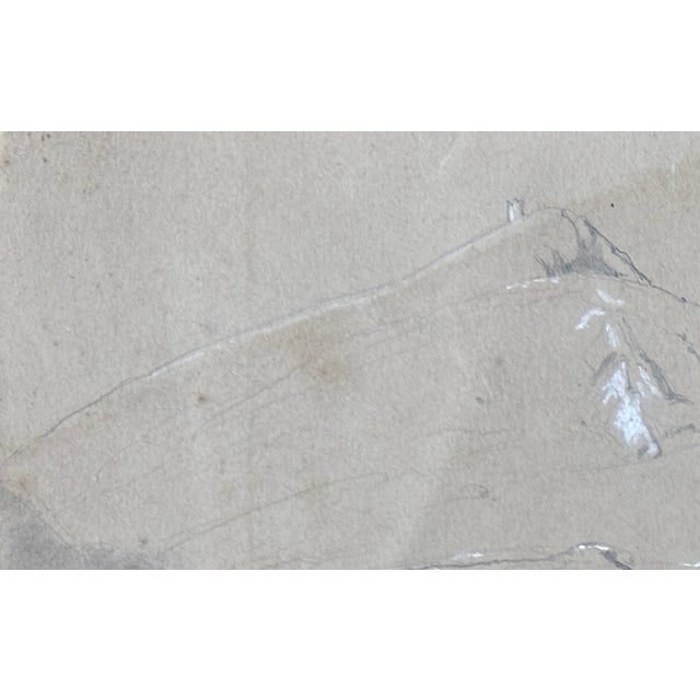 Gibraltar Sketch in Graphite and White Crayon, Ca Prior to 1888 For Sale - Image 9 of 12