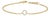 10K Yellow Gold Diamond Accent "O" Initial Charm and Link Bracelet For Sale
