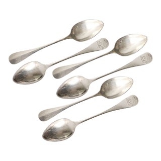 Early 20th Century French Christofle Fidelio Serving Spoons - Set of 6 For Sale