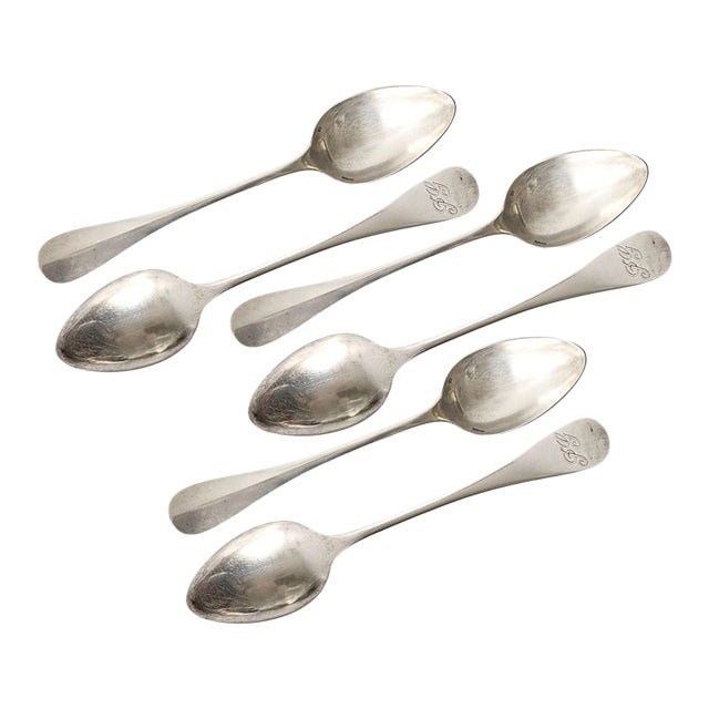 Early 20th Century French Christofle Fidelio Serving Spoons - Set of 6 For Sale