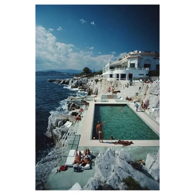 Slim Aarons, Eden-Roc Pool, 1976, Estate Stamped Photographic Print For Sale