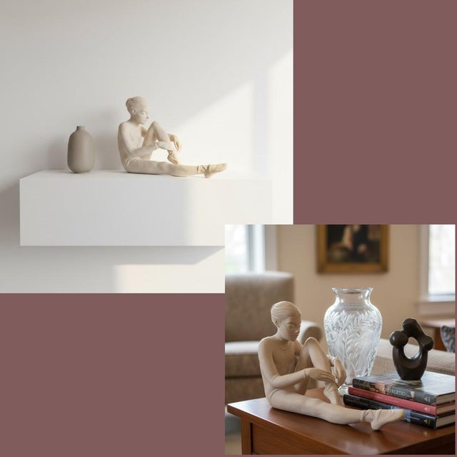 Austin Productions Seated Ballerina Tying Pointe Shoe Sculpture-Ballet Art-Dance For Sale - Image 11 of 11