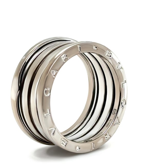 Bulgari Bvlgari 18ct White Gold B.Zero1 Four Band Ring For Sale - Image 4 of 7