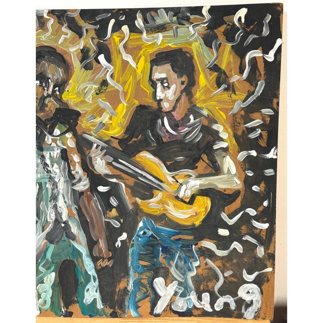 Band of Saints -Haloed Musicians- by Purvis Young (American, 1943–2010) For Sale - Image 13 of 16