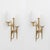 Gold Brutalist Bronze and Murano Glass Wall Sconces by Felix Agostini, 1990s, Set of 2 For Sale - Image 8 of 8