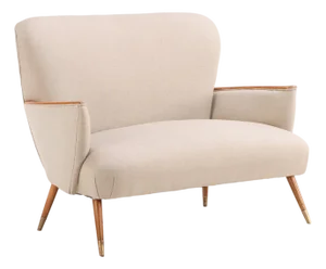 A Mid Century Modern Upholstered Settee, C. 1950.
