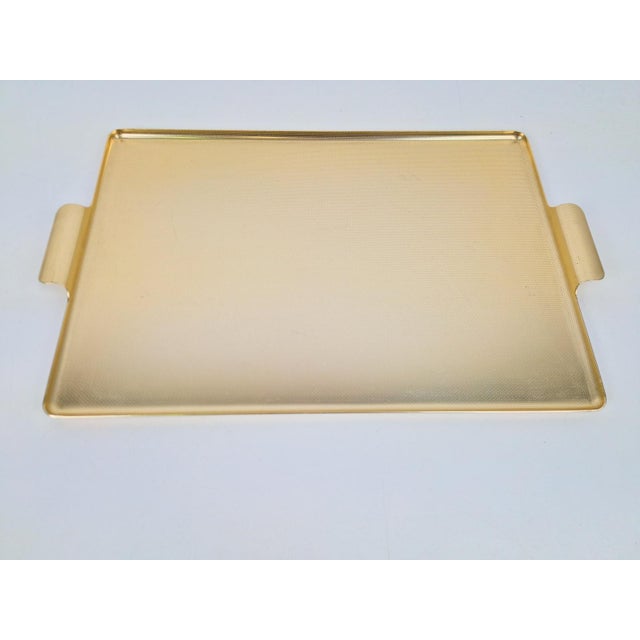 Large Gold-Anodised Aluminium Tray by Kaymet, 1950s For Sale - Image 6 of 7