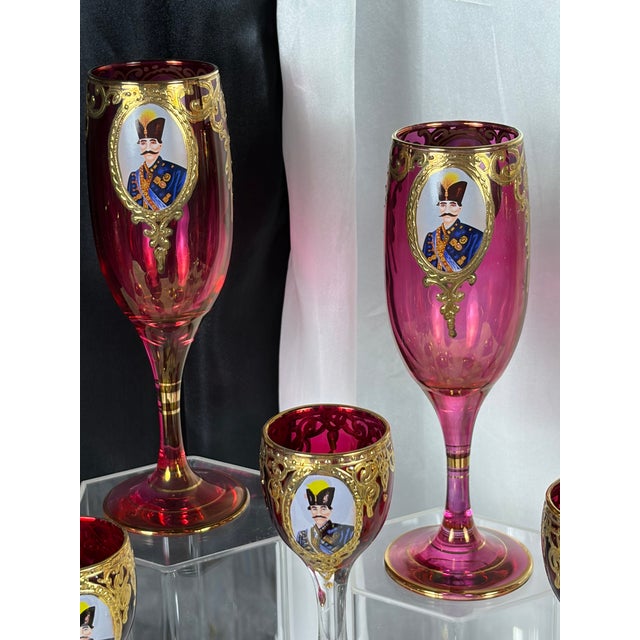 Hollywood Regency Mid 20th Century Persian Champagne and Cordial - Set of 12 For Sale - Image 3 of 13