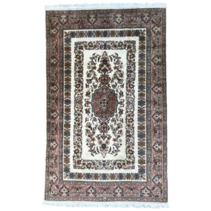 Vintage Silk and Wool Pakistan Rug