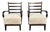 German Modern, Lounge Chairs, Oak, Beige Shearling, Germany, 1940s For Sale