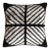 Black & Ivory Chevron Silk Velvet Pillow 16x16 Handmade Luxury Cushion For Sale