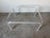 Mid-Century Modern 1970s Vintage Karl Springer / Charles Hollis Jones Style Tubular Lucite & Glass Coffee Table For Sale - Image 3 of 12