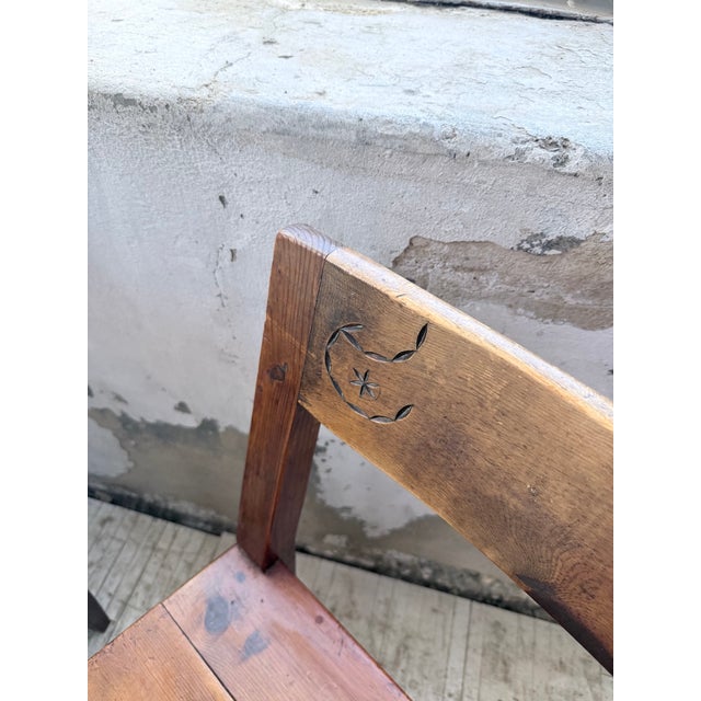 Folk Art Chairs in Savoyard Pine, 1950s, Set of 6 For Sale - Image 17 of 18