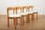 Brown Chairs in Oak Frame, 1960, Set of 4 For Sale - Image 8 of 13